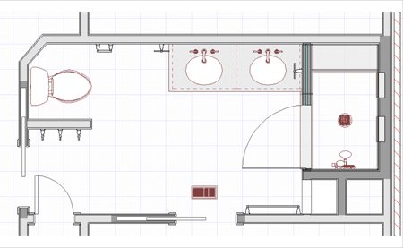 Hall Bath Designer Refresh Floor Plan