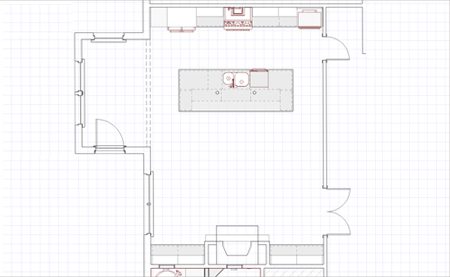 Premium Designer Kitchen Floor Plan