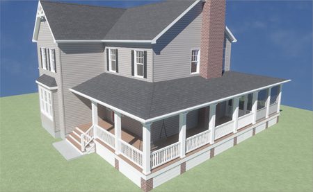 Expansive Front Porch View 1