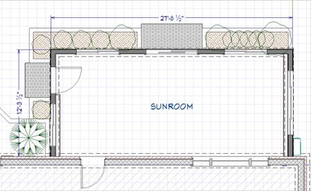 28x12 Sunroom Enclosure floor plan