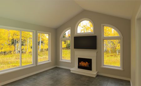 Sunroom with Vaulted Ceiling