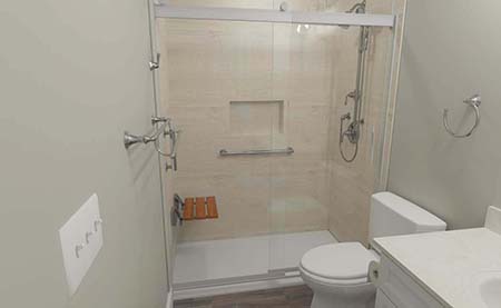 Bathroom Renovation Convert Tub to Shower