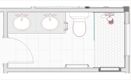 Primary Bath Designer Refresh Floor Plan
