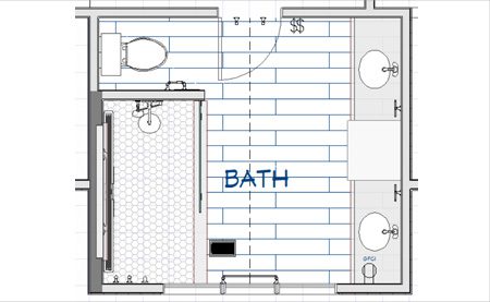Primary Bath Renovation Designer Refresh Floor Plan